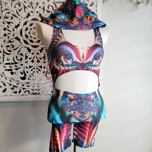 BADINKA BEYOND DIVERGENCY CATSUIT HOODIE ROMPER BACK & FRONT OPENING COSPLAY XS - Picture 10 of 15